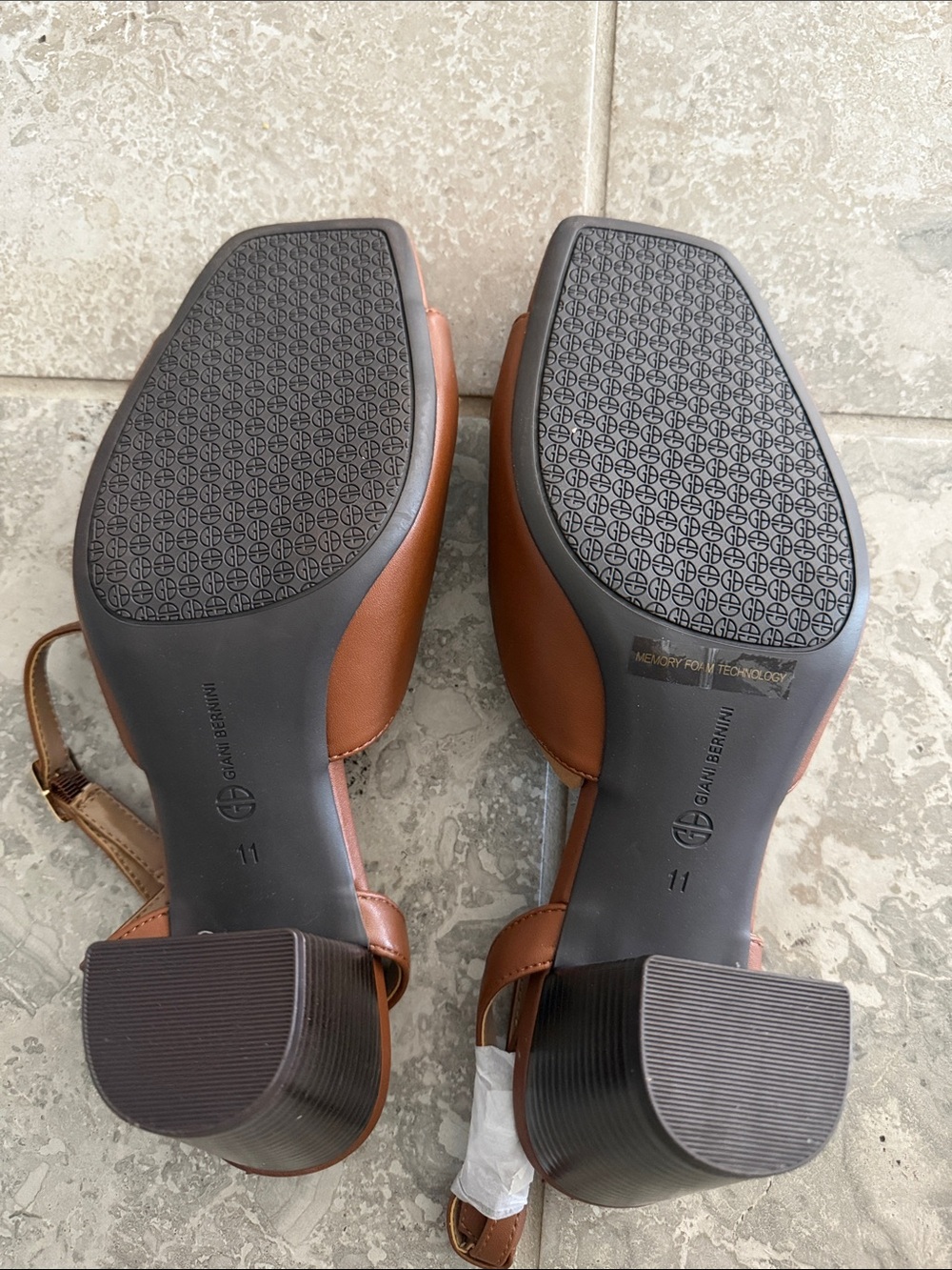 Giani Bernini Giorgianna Block Heel Sling Back Brown Dress Sandals, Size 11, NWT - Picture 4 of 7